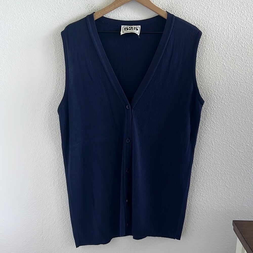 525 Made in America Navy Longline Vest Small